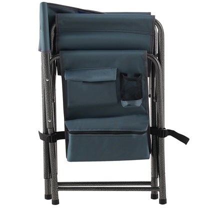 Aluminum Folding Outdoor Camping Director’s Chair with Storage Pockets