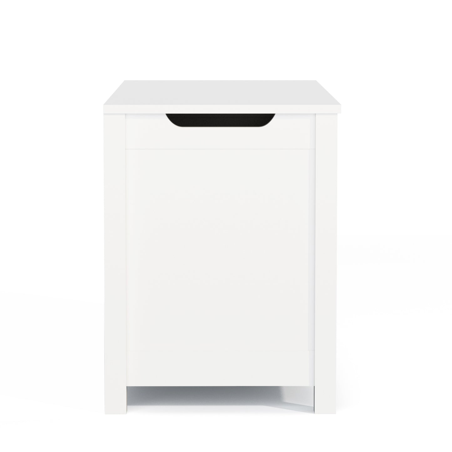 Kids Wooden Toy Box Storage with Safety Hinged Lid for Ages 3+ -White