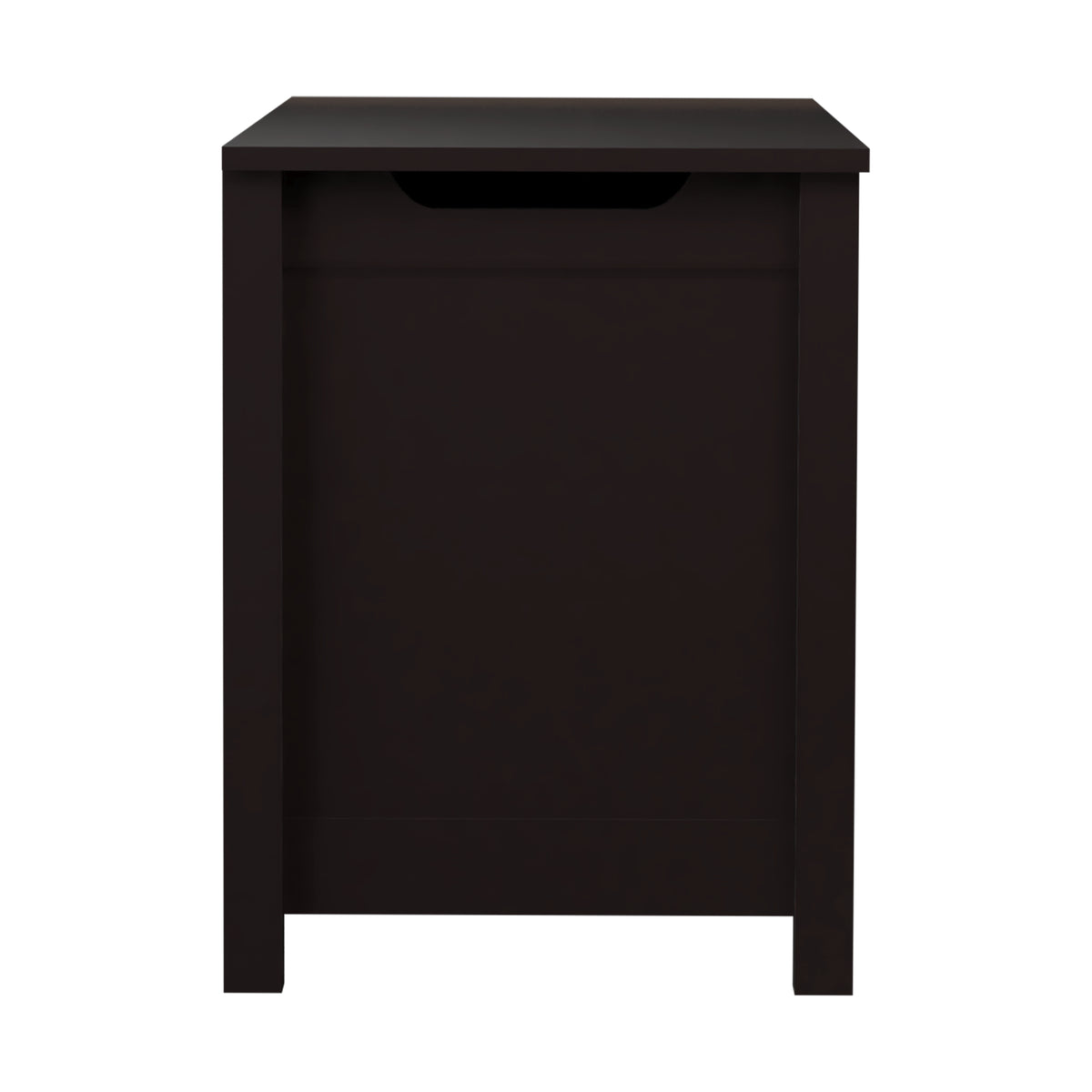 Kids Wooden Toy Box Storage with Safety Hinged Lid for Ages 3+ -Dark Brown