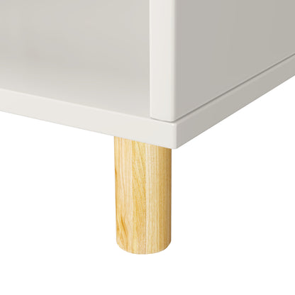 3-Tier Kid’s Bookcase Book Display Shelf and Cabinet Organizer- White