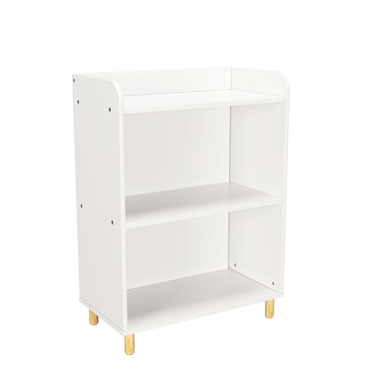 3-Tier Kid’s Bookcase Book Display Shelf and Cabinet Organizer- White