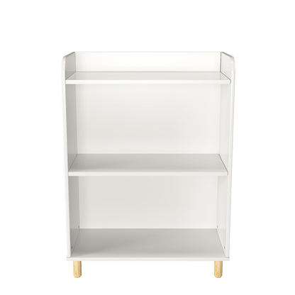 3-Tier Kid’s Bookcase Book Display Shelf and Cabinet Organizer- White