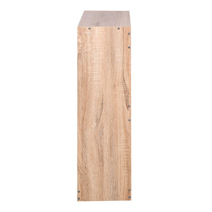 Entryway Wooden Shoe Storage and Cabinet with 2 Flip Doors- Natural