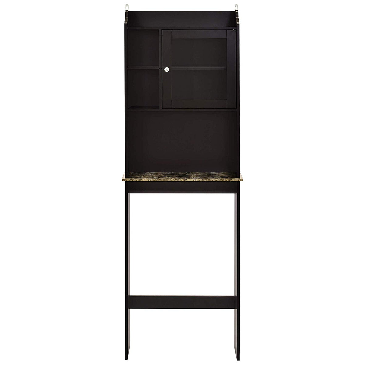 Modern Over The Toilet Space Saver Wood Storage Cabinet Organizer- Espresso