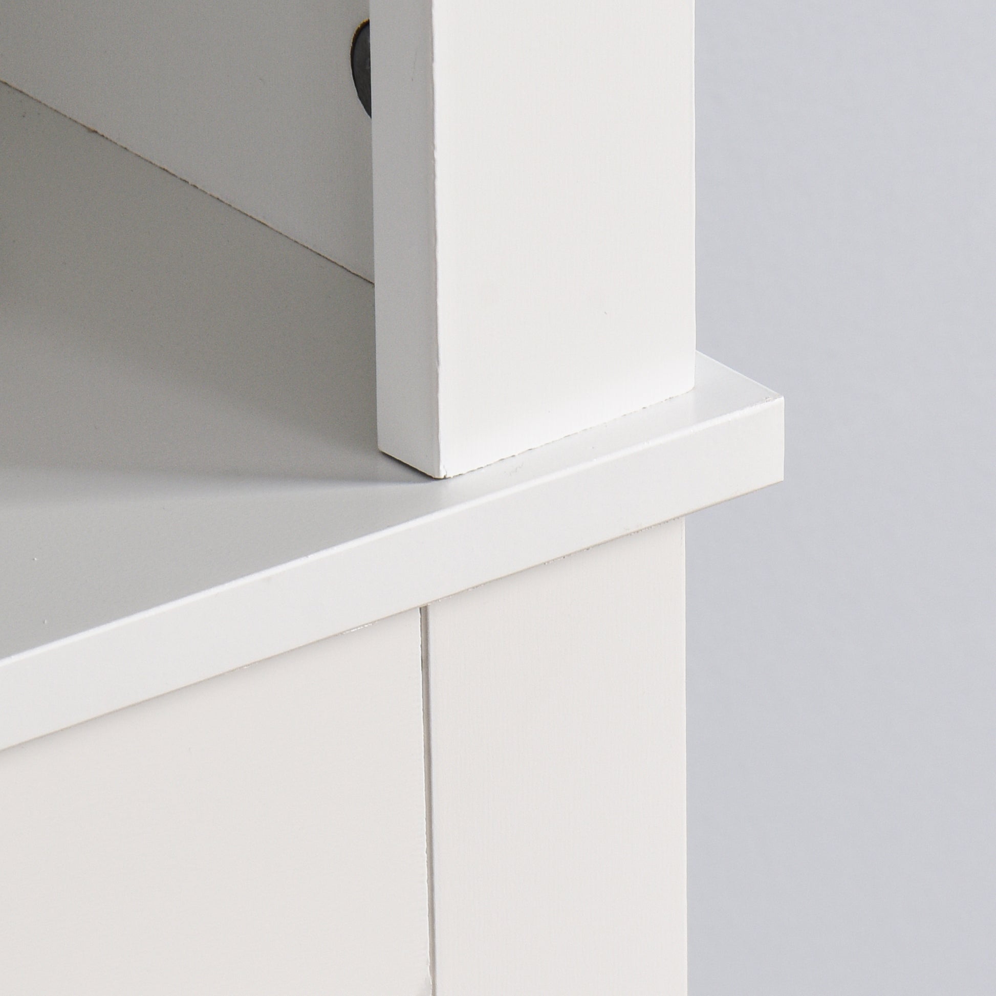 Wooden Over the Toilet Space Saver Storage with Adjustable Shelf in White
