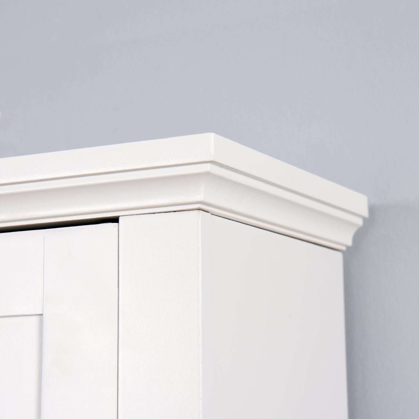 Wooden Over the Toilet Space Saver Storage with Adjustable Shelf in White
