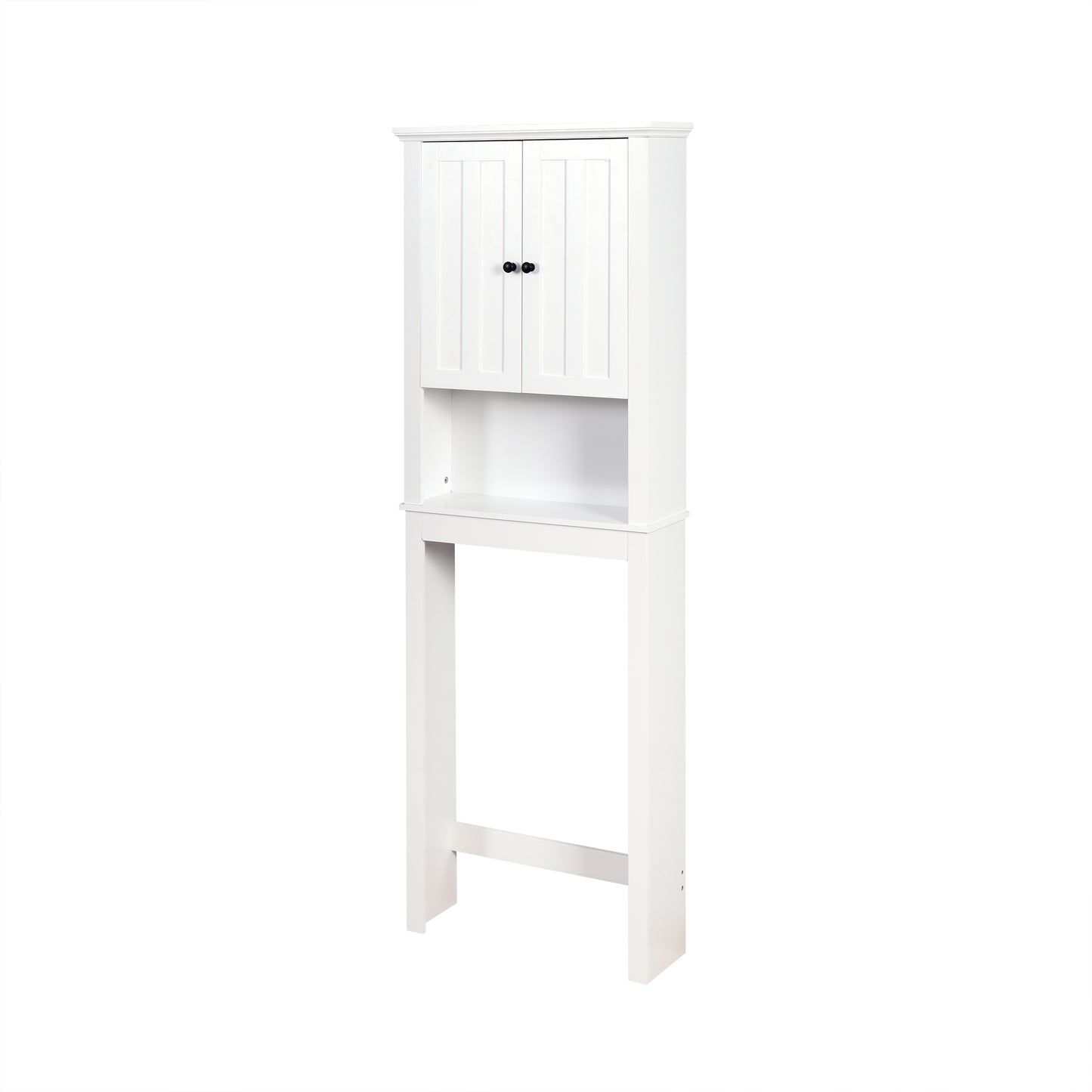 Wooden Over the Toilet Space Saver Storage with Adjustable Shelf in White
