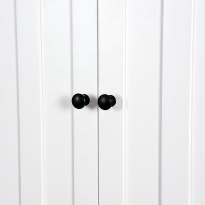 Wooden Over the Toilet Space Saver Storage with Adjustable Shelf in White