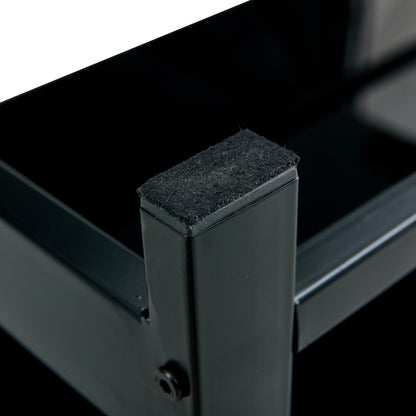 2 Layers Modern Designed Lifting Top Tempered Glass Coffee Table- Black