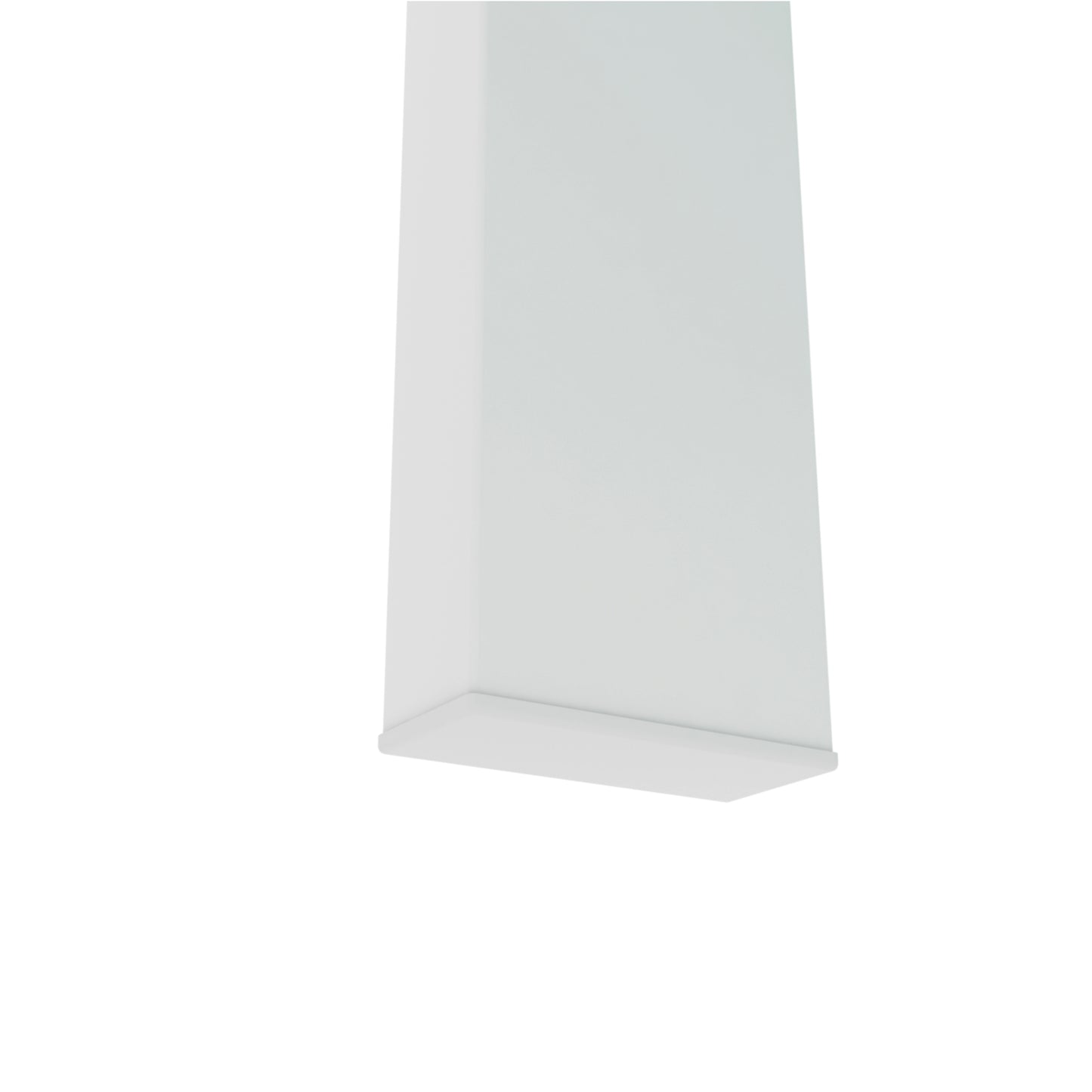 Rectangular Double Layer Tempered Glass Coffee Table with Metal Legs- Clear Glass+White