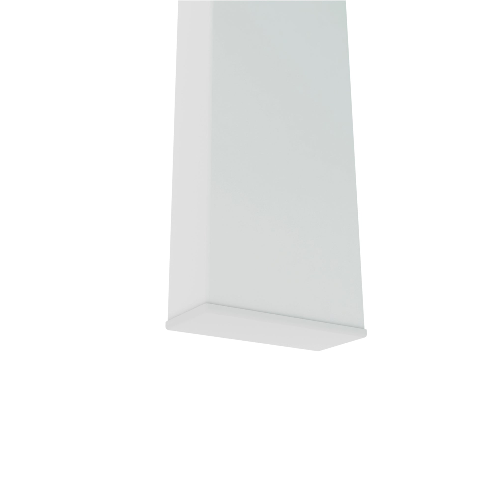 Rectangular Double Layer Tempered Glass Coffee Table with Metal Legs- Clear Glass+White