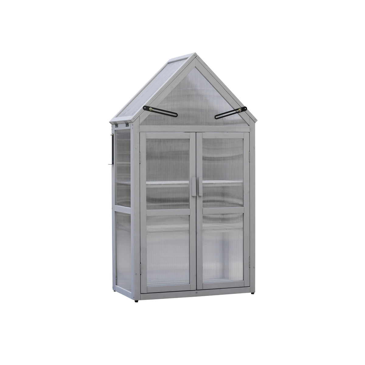 Mini Greenhouse Kit Indoor and Outdoor Tiered Plant Display Stand- White