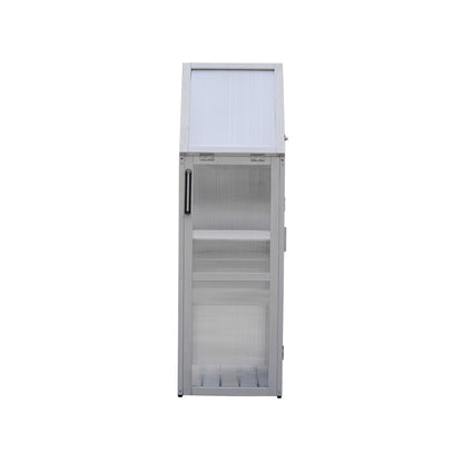 Mini Greenhouse Kit Indoor and Outdoor Tiered Plant Display Stand- White