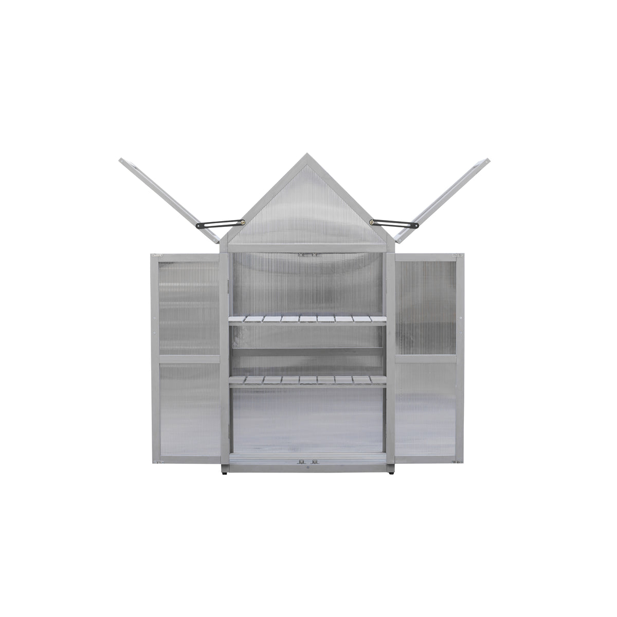 Mini Greenhouse Kit Indoor and Outdoor Tiered Plant Display Stand- White
