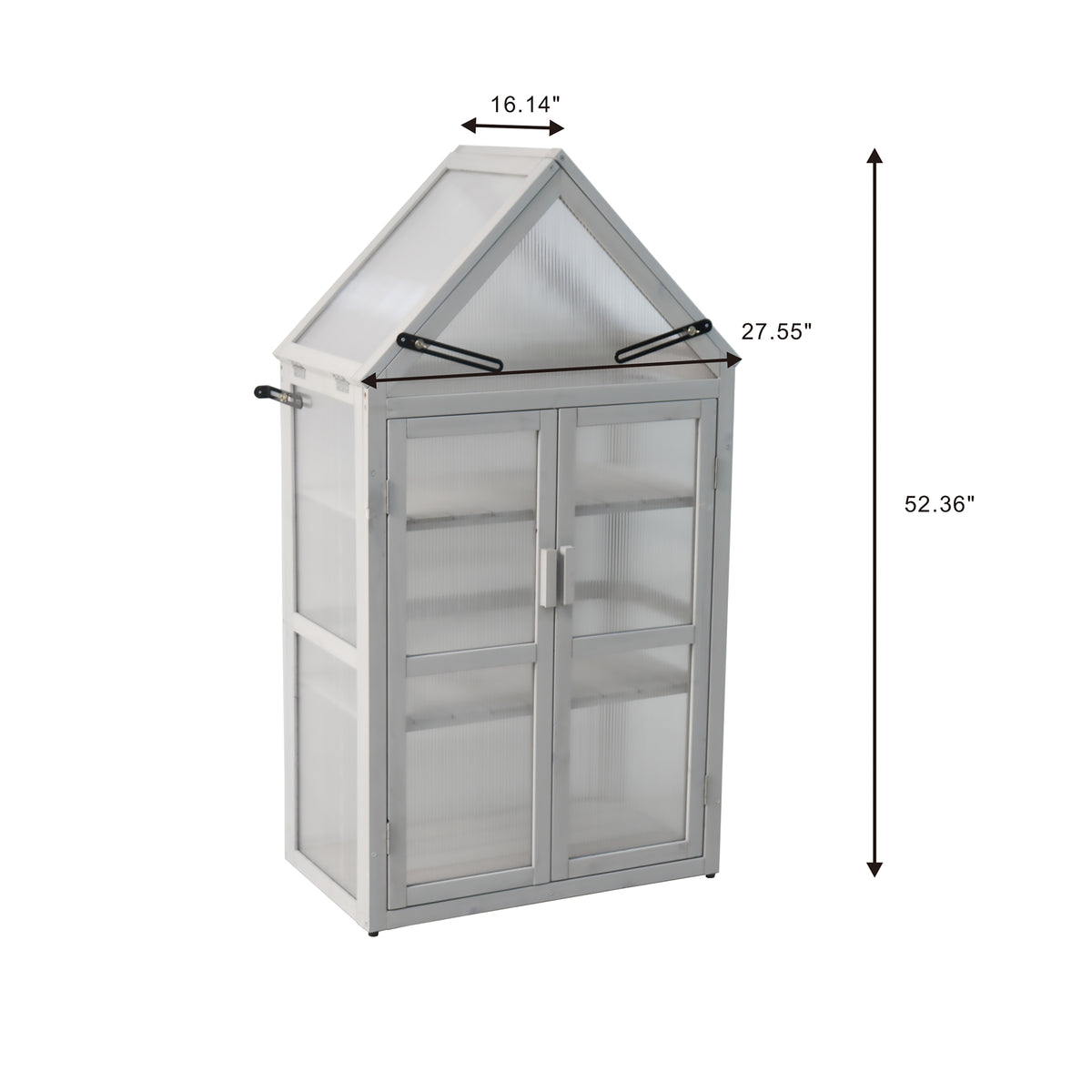 Mini Greenhouse Kit Indoor and Outdoor Tiered Plant Display Stand- White