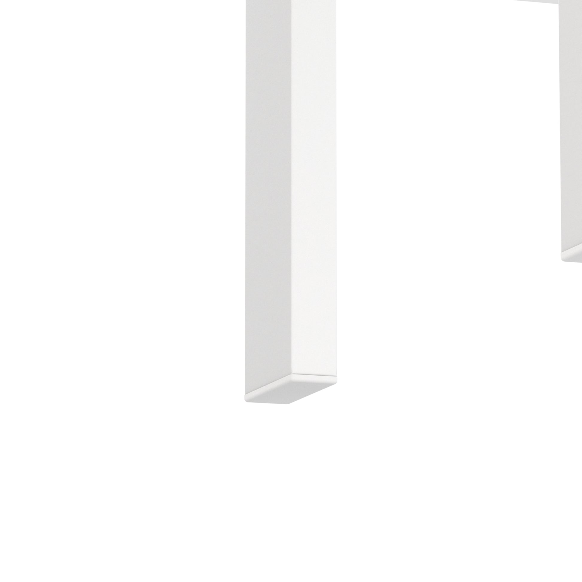 2 pcs Modern Design Coffee Table Tempered Glass End Table Night Stand- Transparent/White