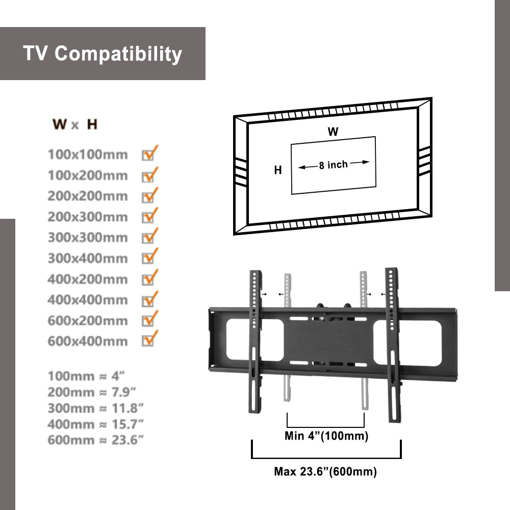 Multi-Functional Angle And Height Adjustable Tempered Glass TV Stand- Black