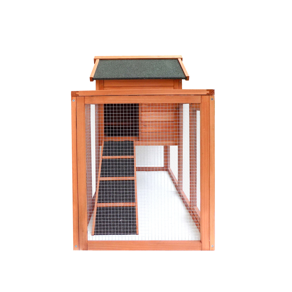 Easy Assembly Rabbit Hutch Indoor Cage Outdoor Chicken Coop- Light Brown