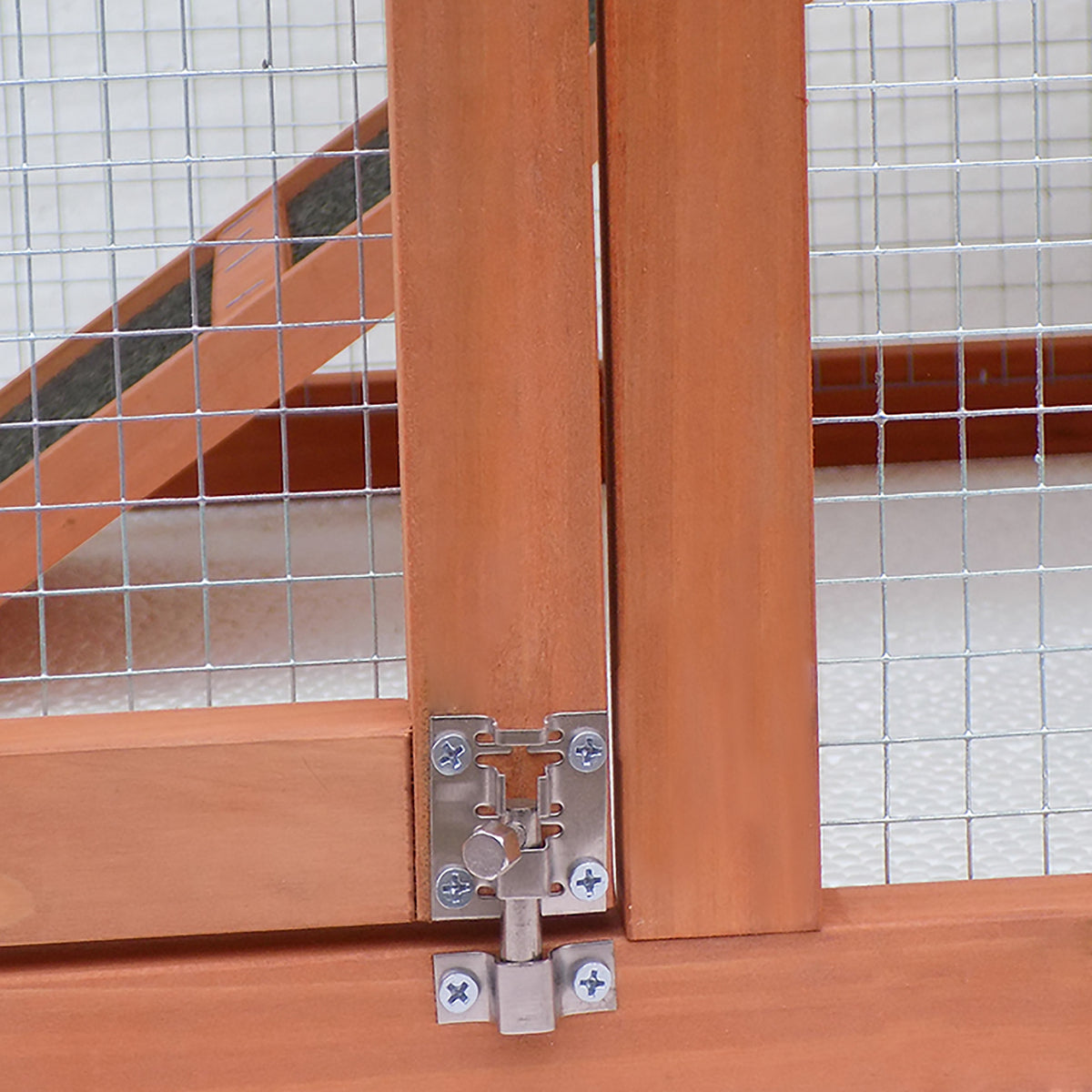 Easy Assembly Rabbit Hutch Indoor Cage Outdoor Chicken Coop- Light Brown