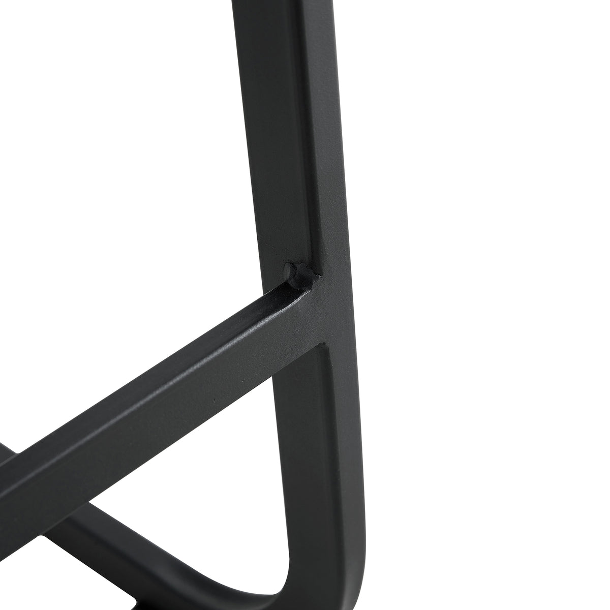 Set of 2 PU Faux Leather Upholstered High Bar Stool Chair with Back Rest- Black