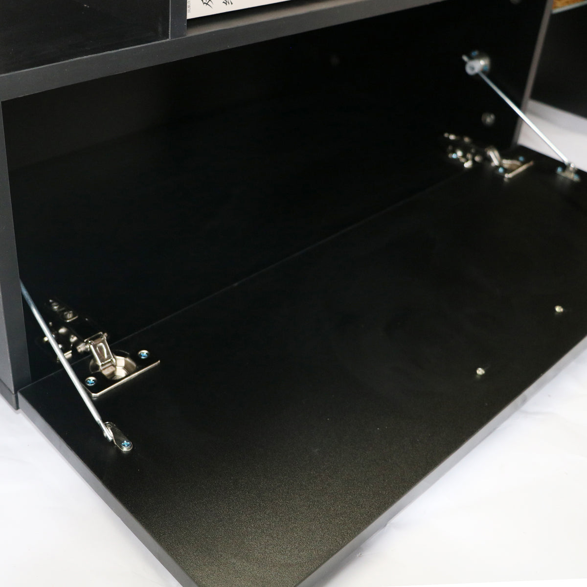 Modern TV Console Storage Media TV Organizing Cabinet Worktop- Black