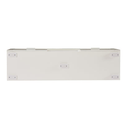 Modern TV Console Storage Media TV High Gloss Organizing Cabinet with LED Light- White