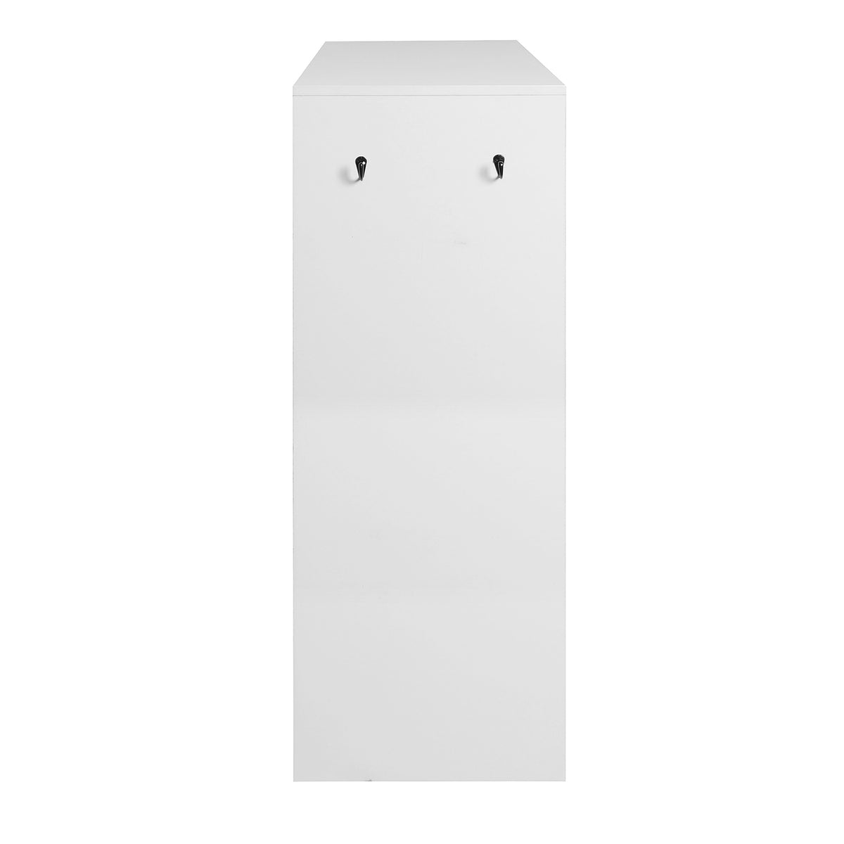 Freestanding Shoe Rack with 2 Shutter Door Narrow Shoe Storage- White