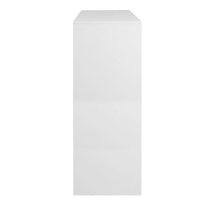 Freestanding Shoe Rack with 2 Shutter Door Narrow Shoe Storage- White