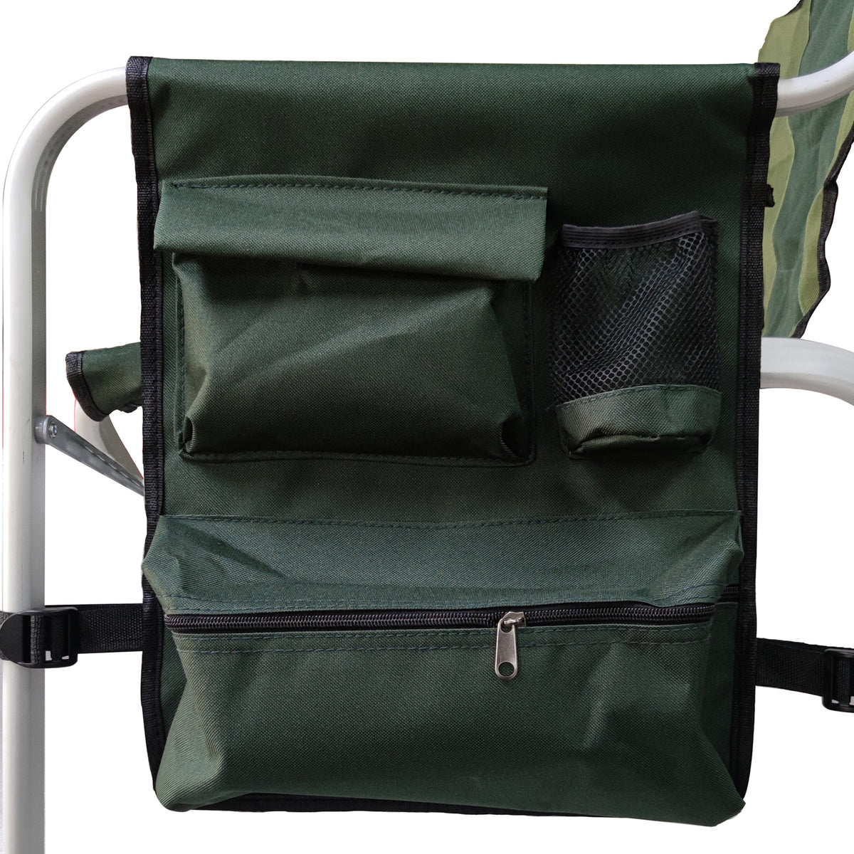 2pcs Padded Folding Outdoor Chair with Pockets Oversized Directors Chair- Green