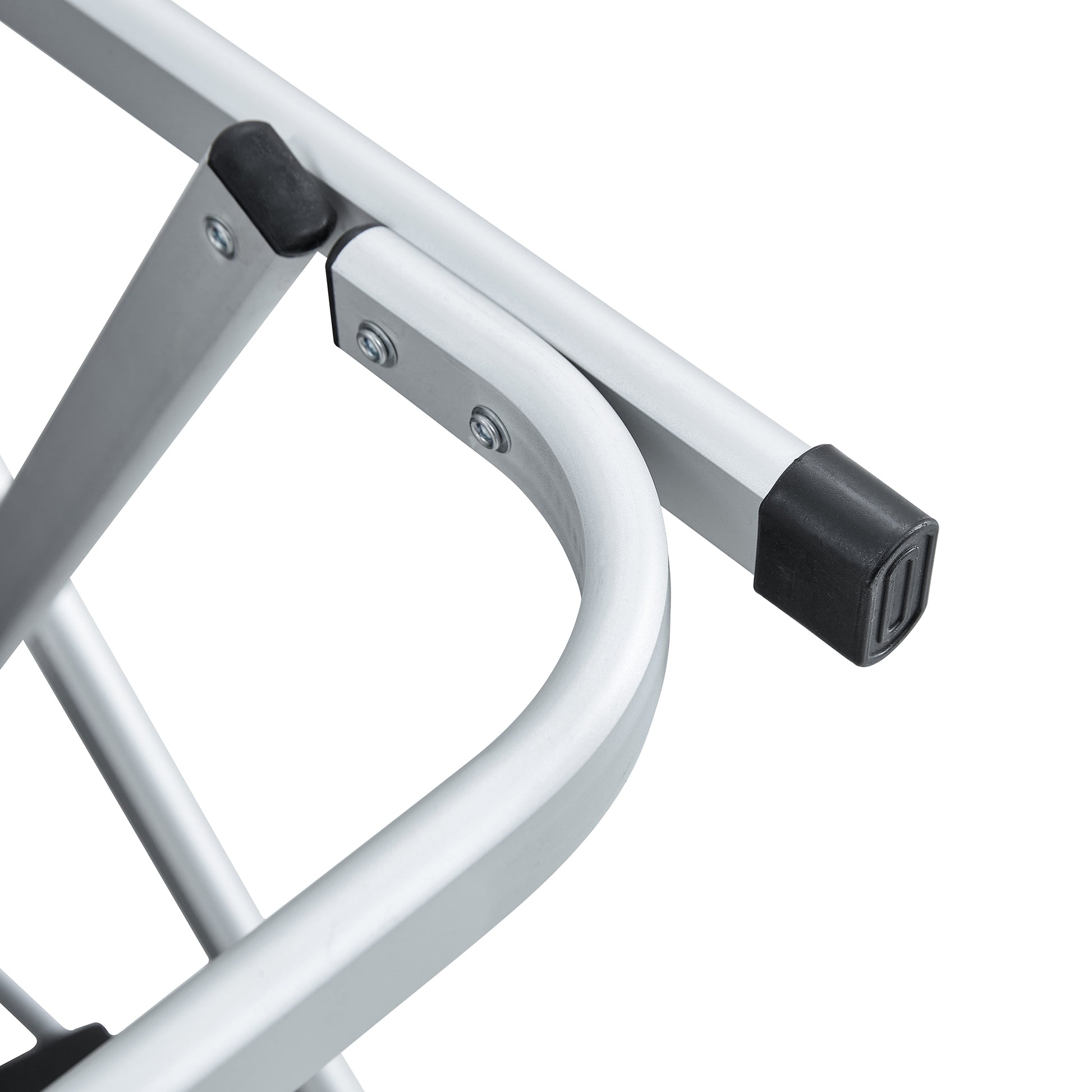 2pcs Padded Folding Outdoor Chair with Pockets Oversized Directors Chair- Black+Grey