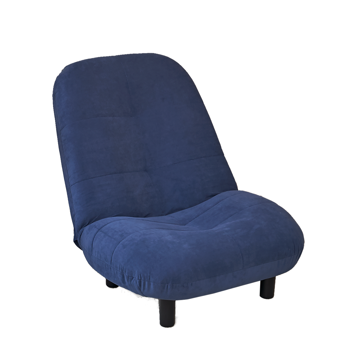 Single-Seater Reclining Japanese Tatami Chair Mini Lazy Tilting Sofa- Blue