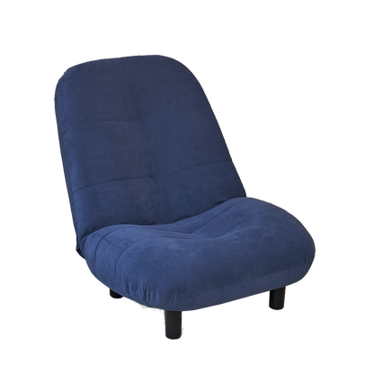 Single-Seater Reclining Japanese Tatami Chair Mini Lazy Tilting Sofa- Blue