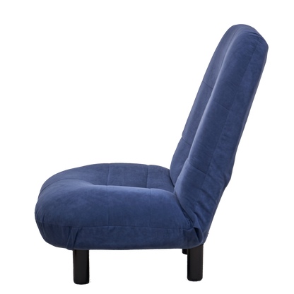 Single-Seater Reclining Japanese Tatami Chair Mini Lazy Tilting Sofa- Blue