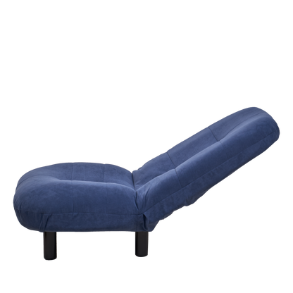 Single-Seater Reclining Japanese Tatami Chair Mini Lazy Tilting Sofa- Blue