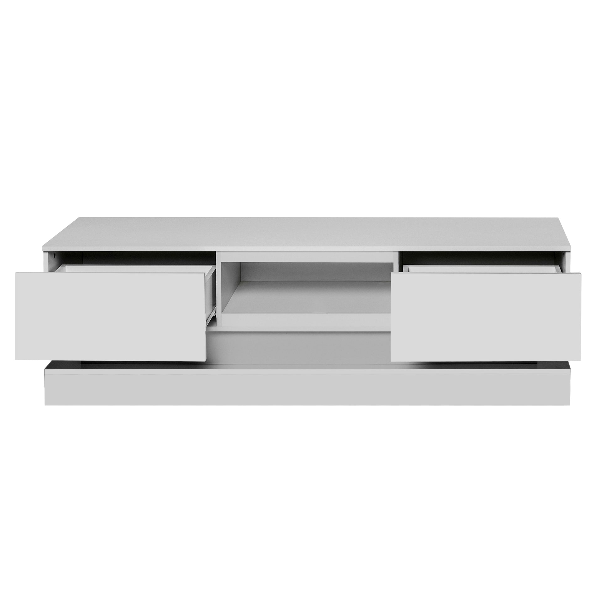 55 inches Modern and Simple Design Television Stand Organizing Cabinet- White