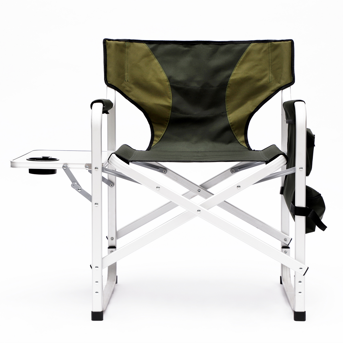 2pcs Padded Folding Outdoor Chair with Pockets Oversized Directors Chair- Green