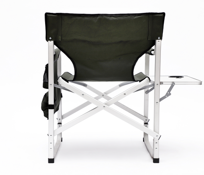 2pcs Padded Folding Outdoor Chair with Pockets Oversized Directors Chair- Green