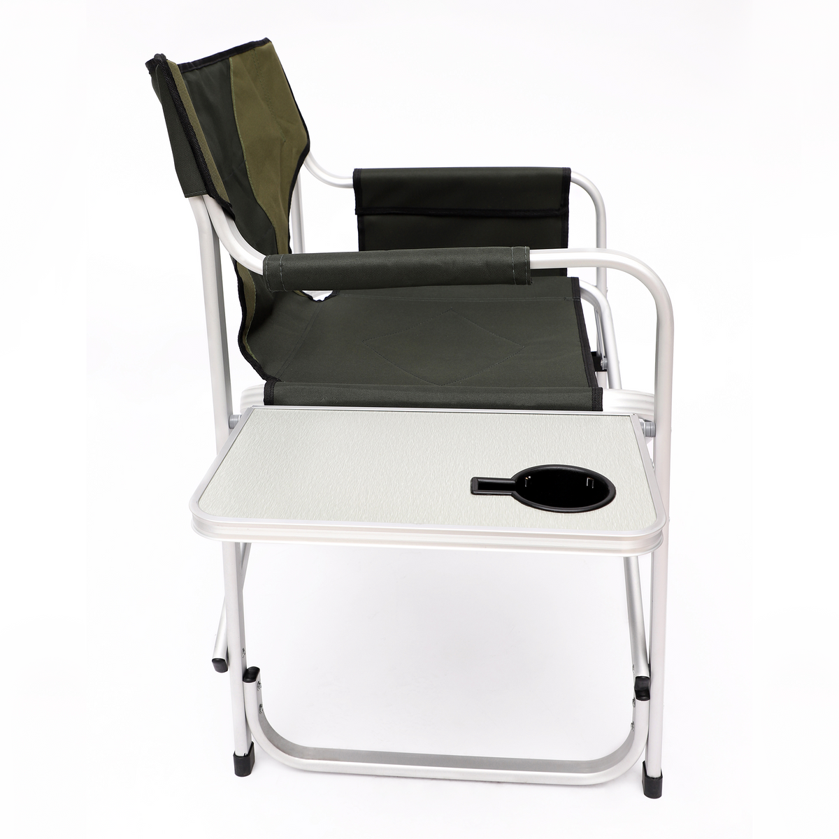 2pcs Padded Folding Outdoor Chair with Pockets Oversized Directors Chair- Green