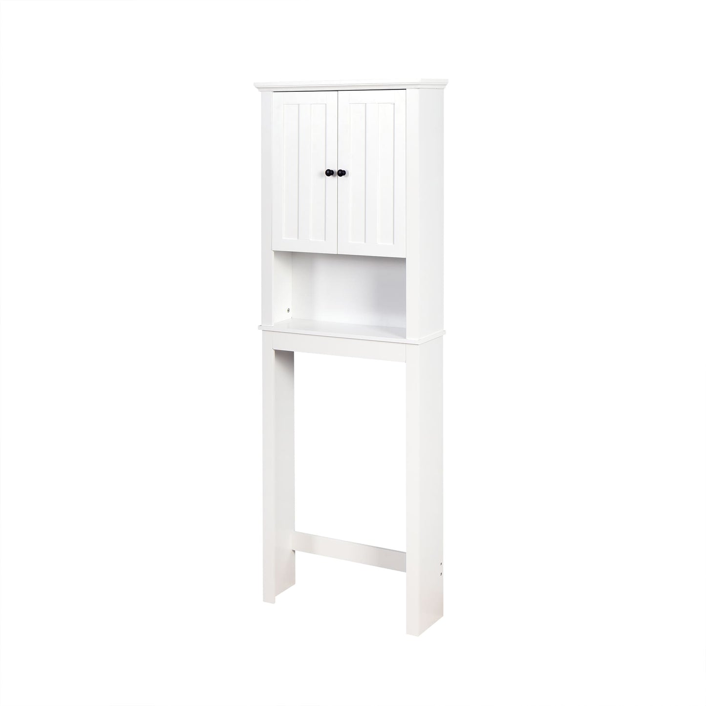 Wooden Over the Toilet Space Saver Storage with Adjustable Shelf in White