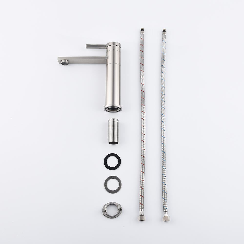 Single Handle Sink Vanity Bathroom Faucet - Brushed Nickel