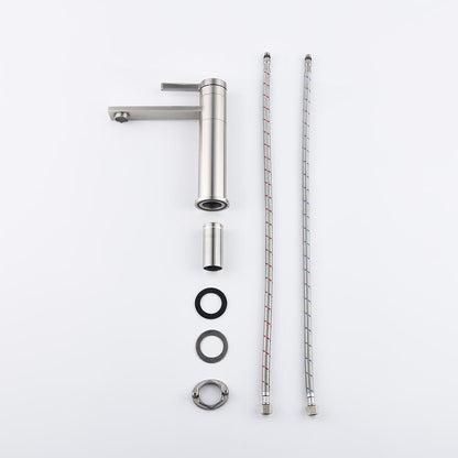 Single Handle Sink Vanity Bathroom Faucet - Brushed Nickel