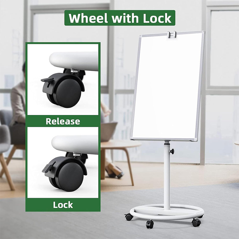 Magnetic Tempered Glass Whiteboard with Removable Stand