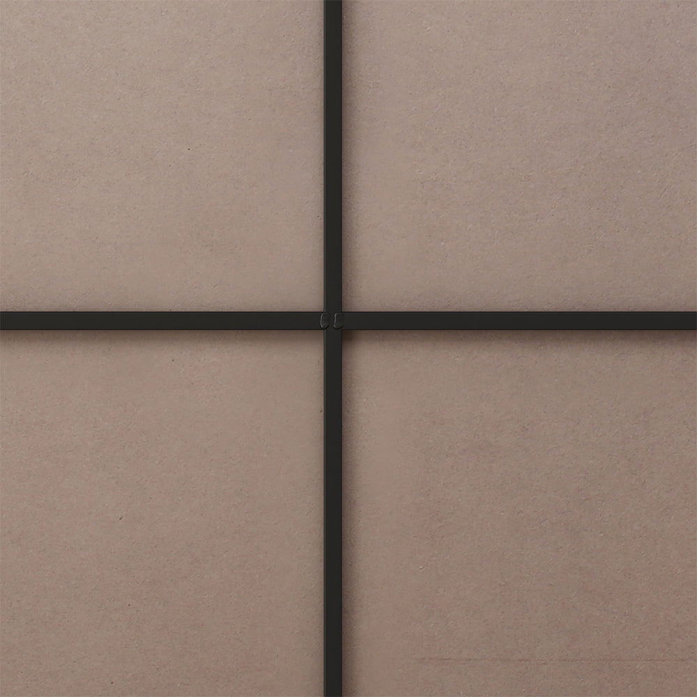 36-Inch Round Metal Framed Wall Mirror - Black