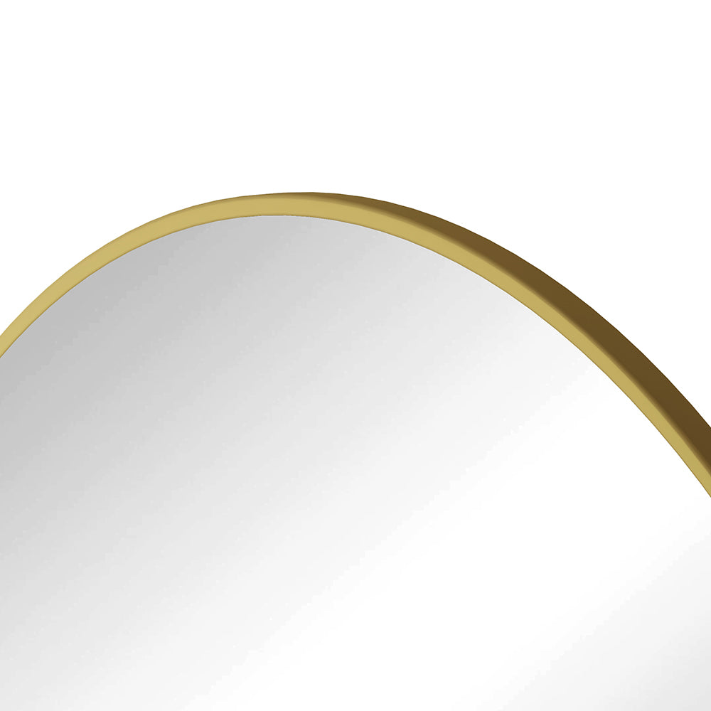 39-Inch Round Metal Framed Mirror - Gold