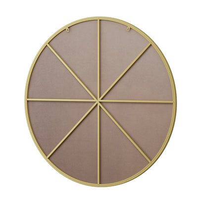 39-Inch Round Metal Framed Mirror - Gold
