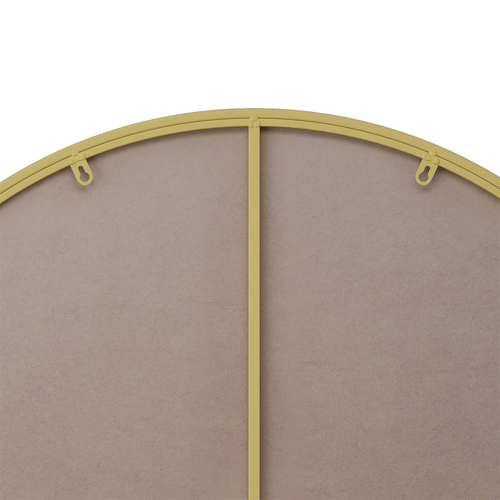 36-Inch Round Metal Framed Mirror - Gold
