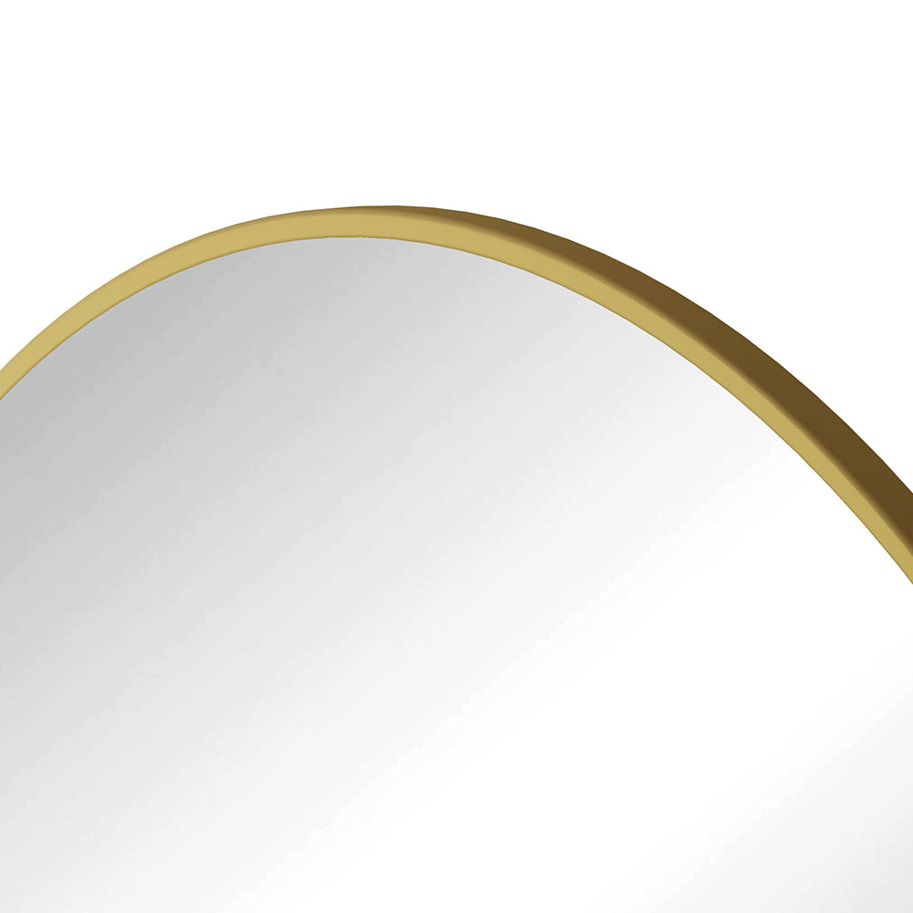 36-Inch Round Metal Framed Mirror - Gold