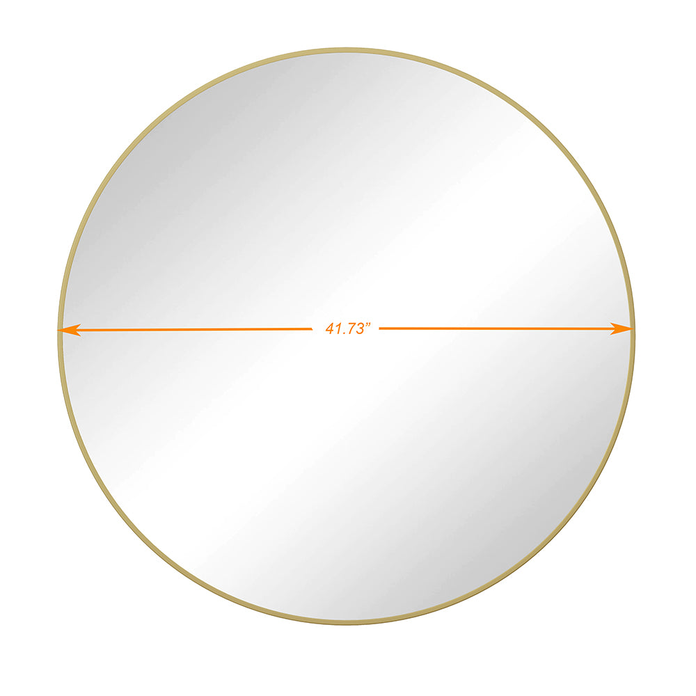 42-Inch Metal Framed Mirror - Gold