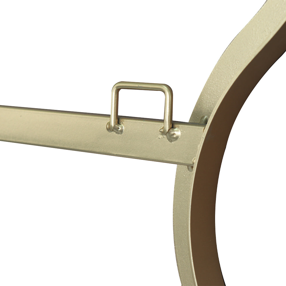 30x35 Inch Rectangular Mirror with Wavy Sides - Golden