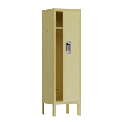 Retro Style Tall Metal Locker - Yellow